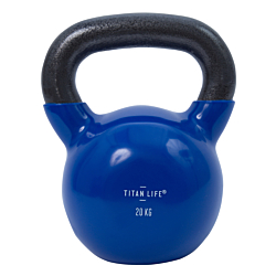 TITAN LIFE Kettlebell 20kg Blue, Cast iron w/Vin