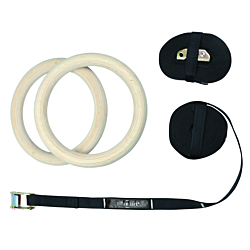 TITAN LIFE PRO Gym Rings Wooden
